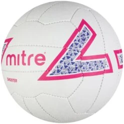 Mitre Shooter Netball (White/Pink/Blue) -Sports Shop k007dd9f99f8375101d34a5b2f5c039a6