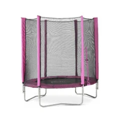 Plum Pink Junior Trampoline And Enclosure