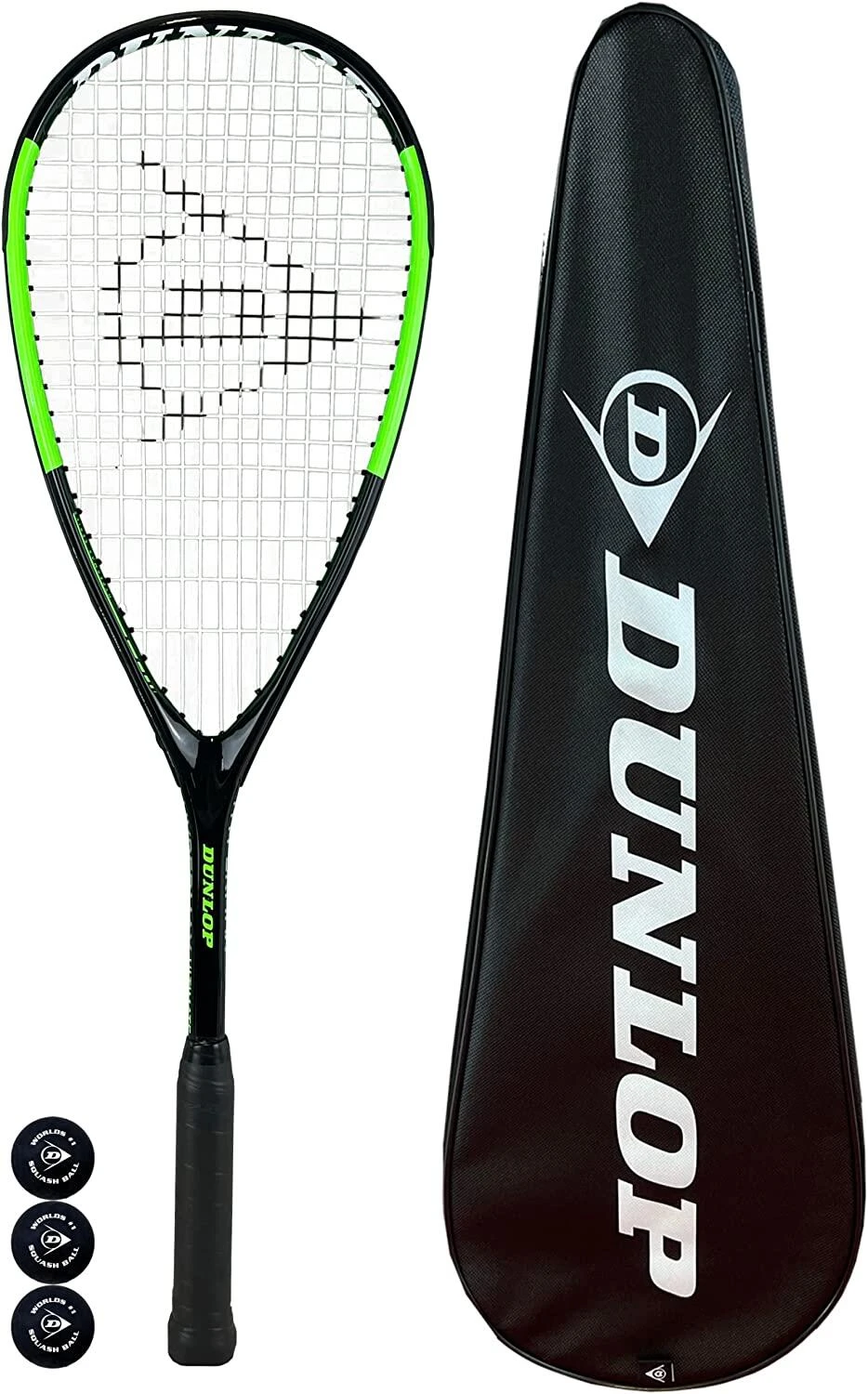 Dunlop Hypermax Ultimate Ti Squash Racket + Cover & 3 Squash Balls 3 Dunlop Hypermax Ultimate Ti Squash Racket + Cover & 3 Squash Balls