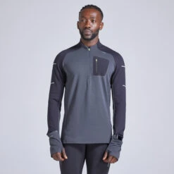 KIPRUN WARM LIGHT MEN'S LONG-SLEEVED WINTER RUNNING T