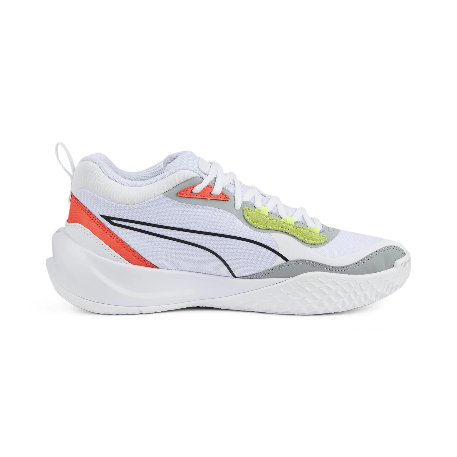 PUMA Unisex Playmaker Pro Basketball Shoes - White 7 PUMA Unisex Playmaker Pro Basketball Shoes - White - Image 5