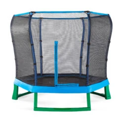 Plum Green & Blue Junior Jumper Trampoline & Enclosure