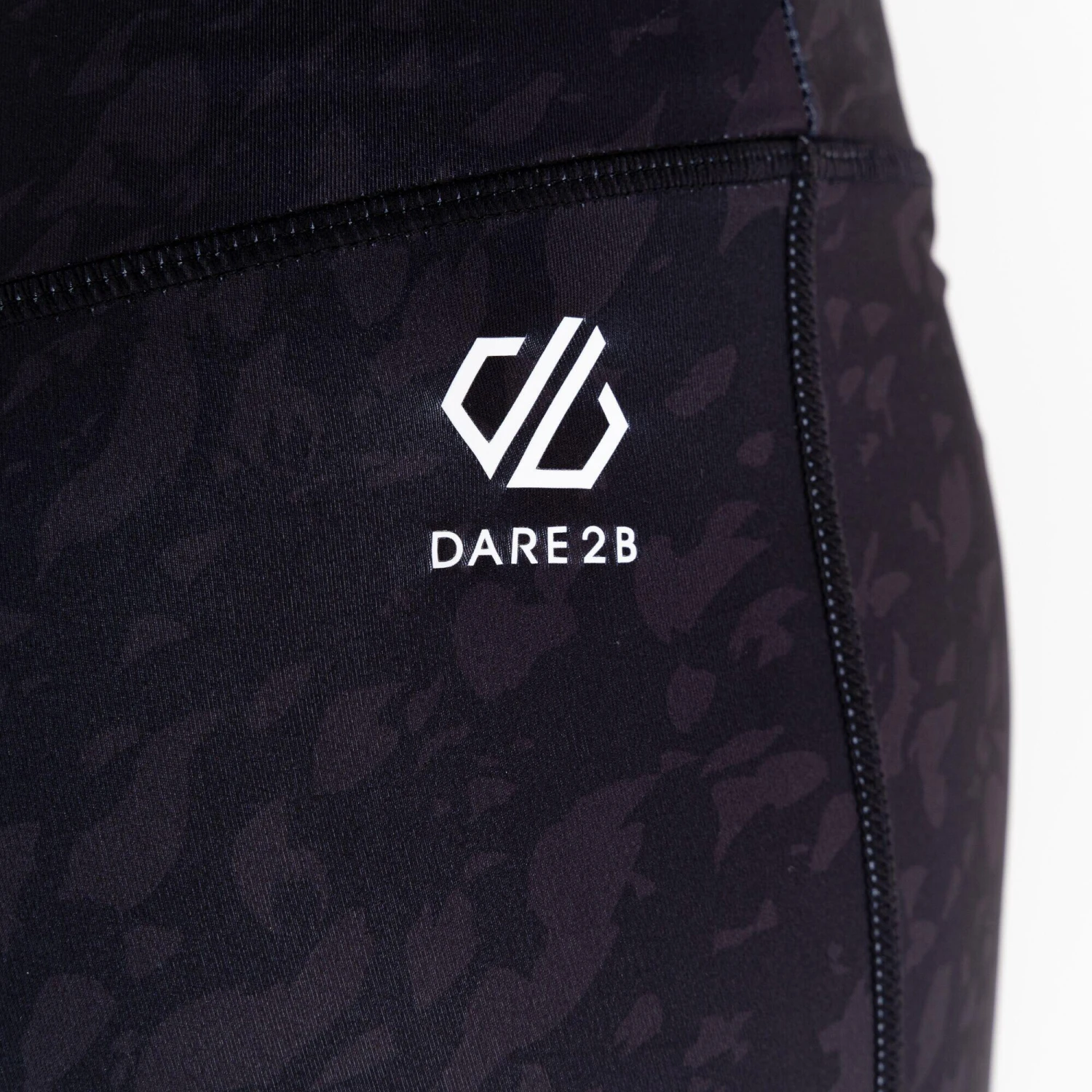 Dare 2b Womens/Ladies Influential Recycled Leaf Flow 3/4 Leggings (Black) 6 Dare 2b Womens/Ladies Influential Recycled Leaf Flow 3/4 Leggings (Black) - Image 4