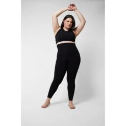 Extra Strong Compression Apple Shape High Waisted Leggings, Short Length, Black -Sports Shop k1a980c145d86cbca9544e8f3e10988f8