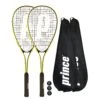 Prince Power Rebel Ti Squash Racket Twin Set, Inc Covers & 3 Squash Balls -Sports Shop k1ce840ef7959ff8f96b7b656e7f41ab9