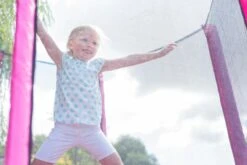 Plum Pink Junior Trampoline And Enclosure -Sports Shop k1fa6861b8dffaa9db039d4eca6363585