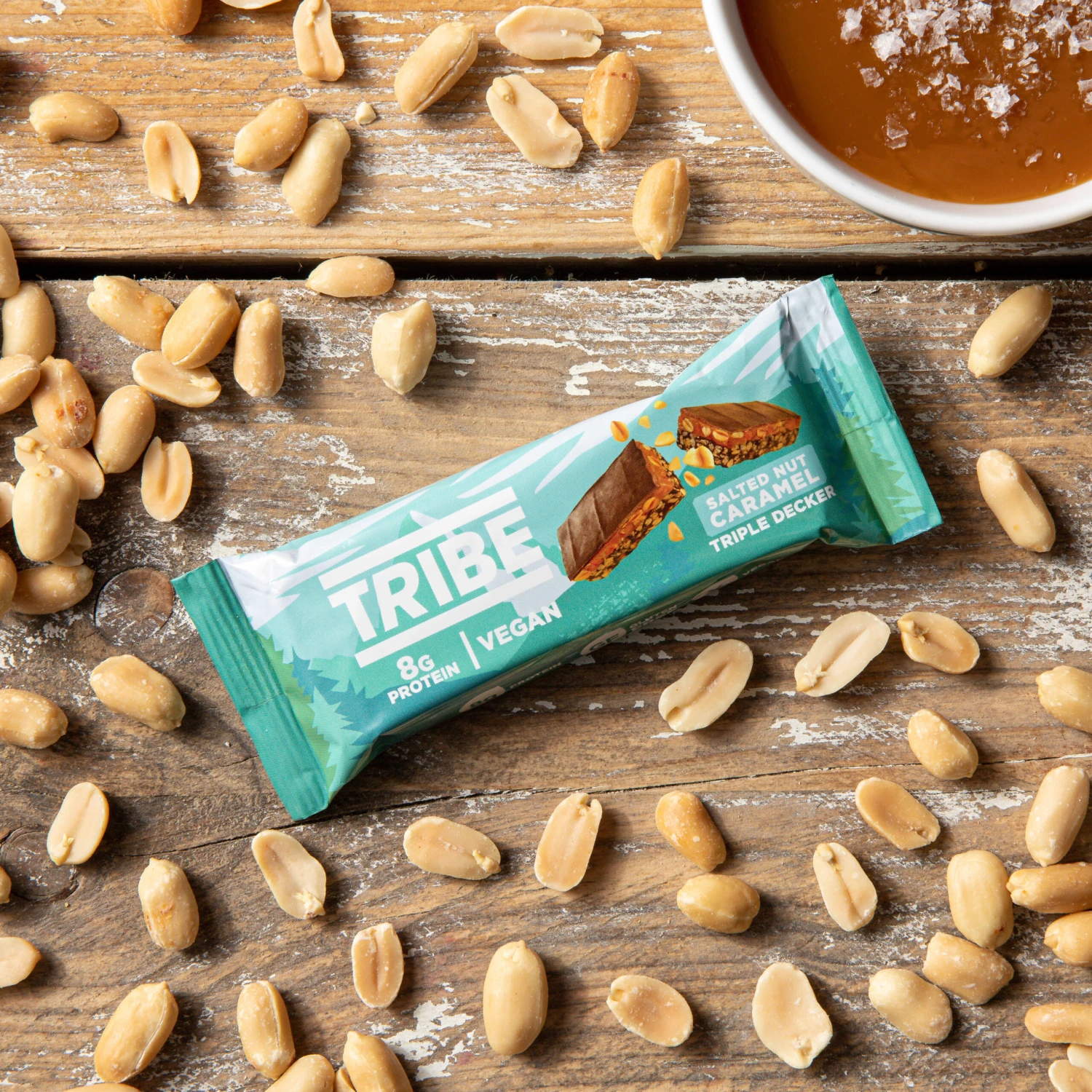 Plant Protein Bars -Peanut Salted Cara,e; Triple Decker - V, GF, DF (12 X 40g) 4 Plant Protein Bars -Peanut Salted Cara,e; Triple Decker - V, GF, DF (12 X 40g) - Image 2