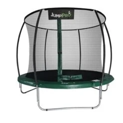 10ft JumpPRO™ Xcite Green Round Trampoline With Enclosure