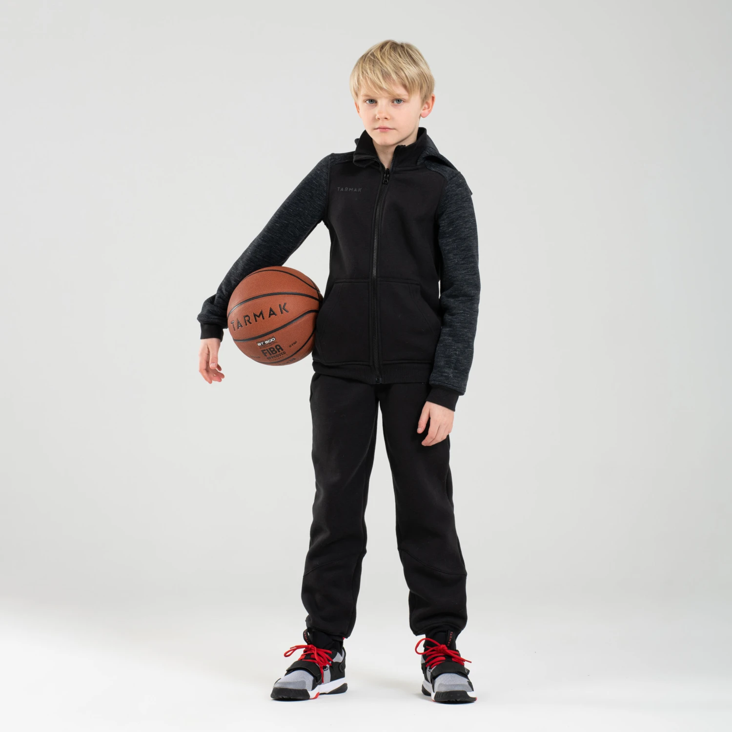J500 Boys'/Girls' Intermediate Basketball Tracksuit Jacket 4 J500 Boys'/Girls' Intermediate Basketball Tracksuit Jacket - Image 2