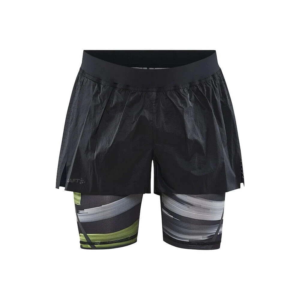 Craft Mens CTM Distance 2 In 1 Shorts (Yellow/Grey/Black) 3 Craft Mens CTM Distance 2 In 1 Shorts (Yellow/Grey/Black)