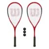 Wilson CS Muscle 190 Squash Racket Twin Set & 3 Squash Balls -Sports Shop k2bcdff440496ed6b8bf9efdd58431ee0