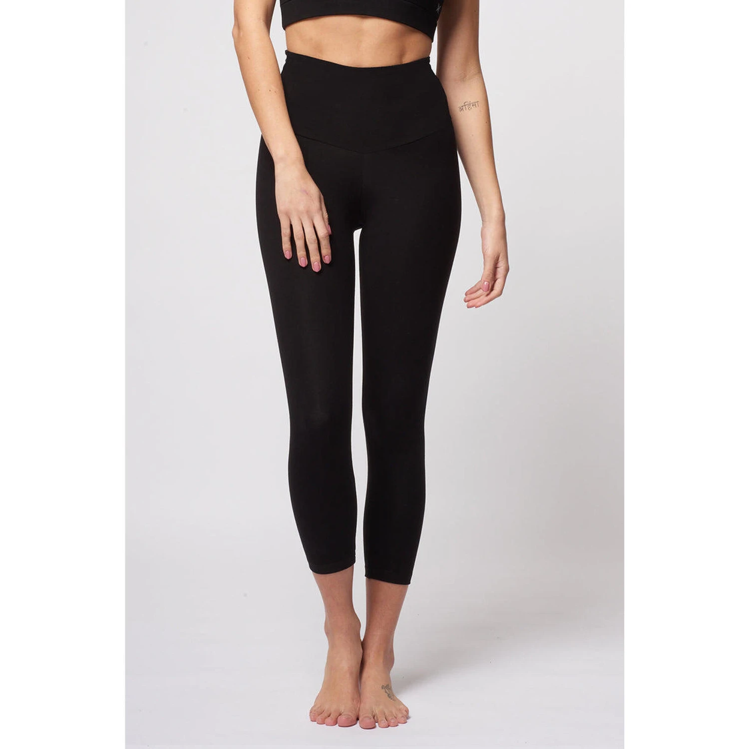 Extra Strong Compression Tummy Control Cropped Leggings Black 3 Extra Strong Compression Tummy Control Cropped Leggings Black