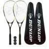 2 X Dunlop NanoMax Ti Squash Rackets + 3 Squash Balls -Sports Shop k300a29a45fefab1ceebf1c4c3d4afff3