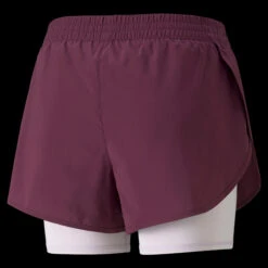 Puma Womens/Ladies Run 2 In 1 Shorts (Grape Wine Purple/Lavender Fog) -Sports Shop k3078e67cc5e752f430aae7c221a02d11