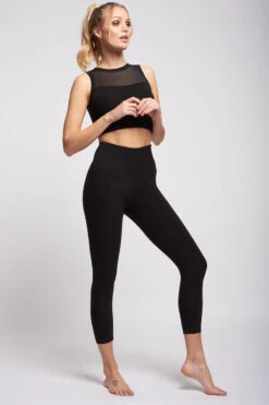 Extra Strong Compression Tummy Control Cropped Leggings Black 12 Extra Strong Compression Tummy Control Cropped Leggings Black -Sports Shop k32c19be391eec4e243ab101ab64639eb