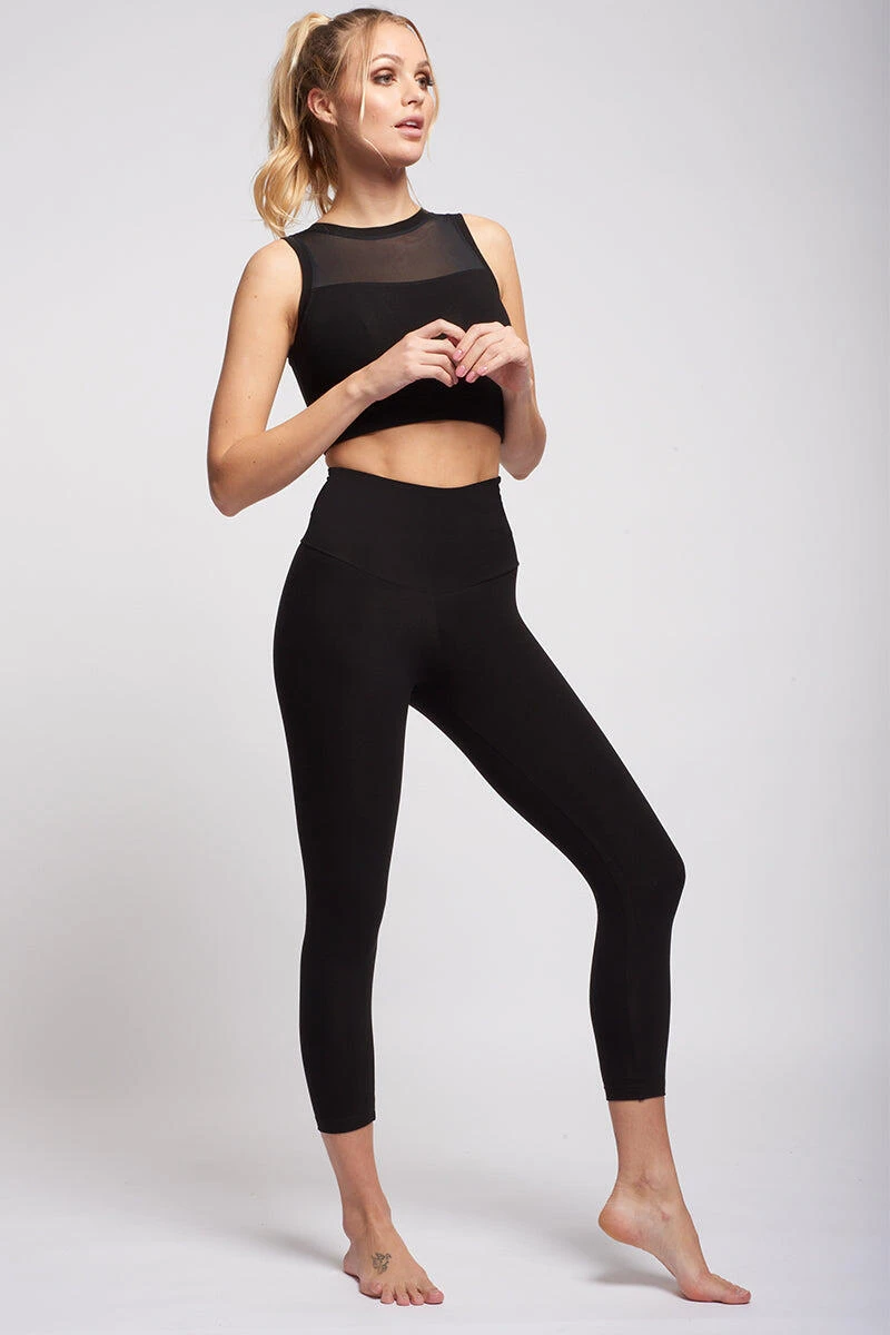 Extra Strong Compression Tummy Control Cropped Leggings Black 7 Extra Strong Compression Tummy Control Cropped Leggings Black - Image 5