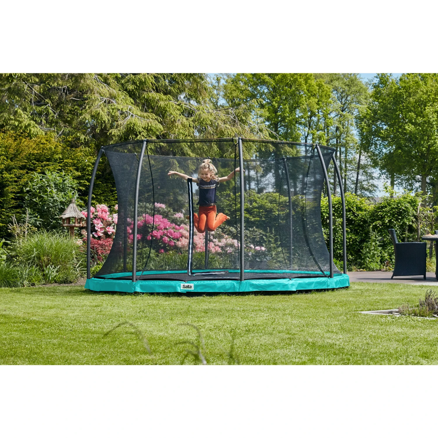 10ft Salta Green Comfort Edition InGround Round Trampoline With Enclosure 9 10ft Salta Green Comfort Edition InGround Round Trampoline With Enclosure - Image 7