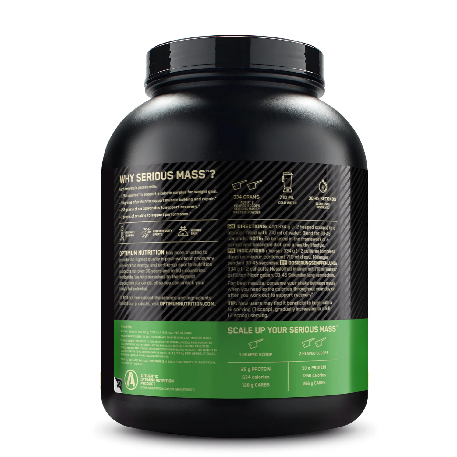 Optimum Nutrition Serious Mass Vanilla 2.7 Kg 5 Optimum Nutrition Serious Mass Vanilla 2.7 Kg - Image 3