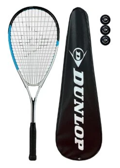 Dunlop Hyper Lite Nano Squash Racket, Inc Squash Balls & Full Protective Cover