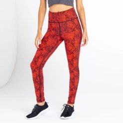 Dare 2b Womens/Ladies Influential Recycled Leggings (Red) -Sports Shop k3c73481b9bbe42e3bdf75e51f034bf19