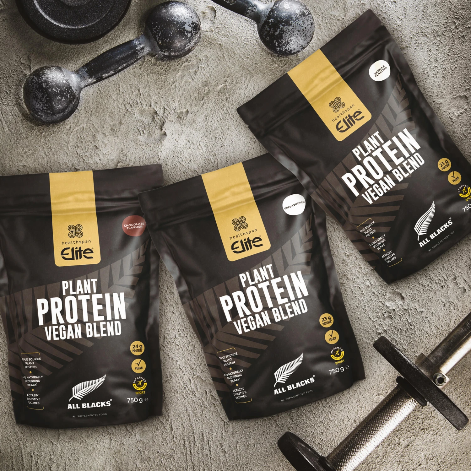 Healthspan Elite All Blacks Plant Protein Vegan Blend 750g Vanilla Vegan 7 Healthspan Elite All Blacks Plant Protein Vegan Blend 750g Vanilla Vegan - Image 5