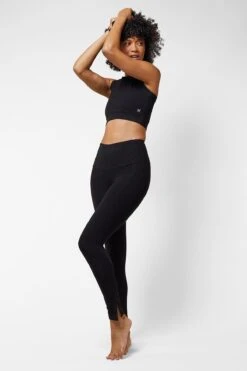 Extra Strong Compression Slit Leggings Black -Sports Shop k41712729952d399546190fb90a38e727