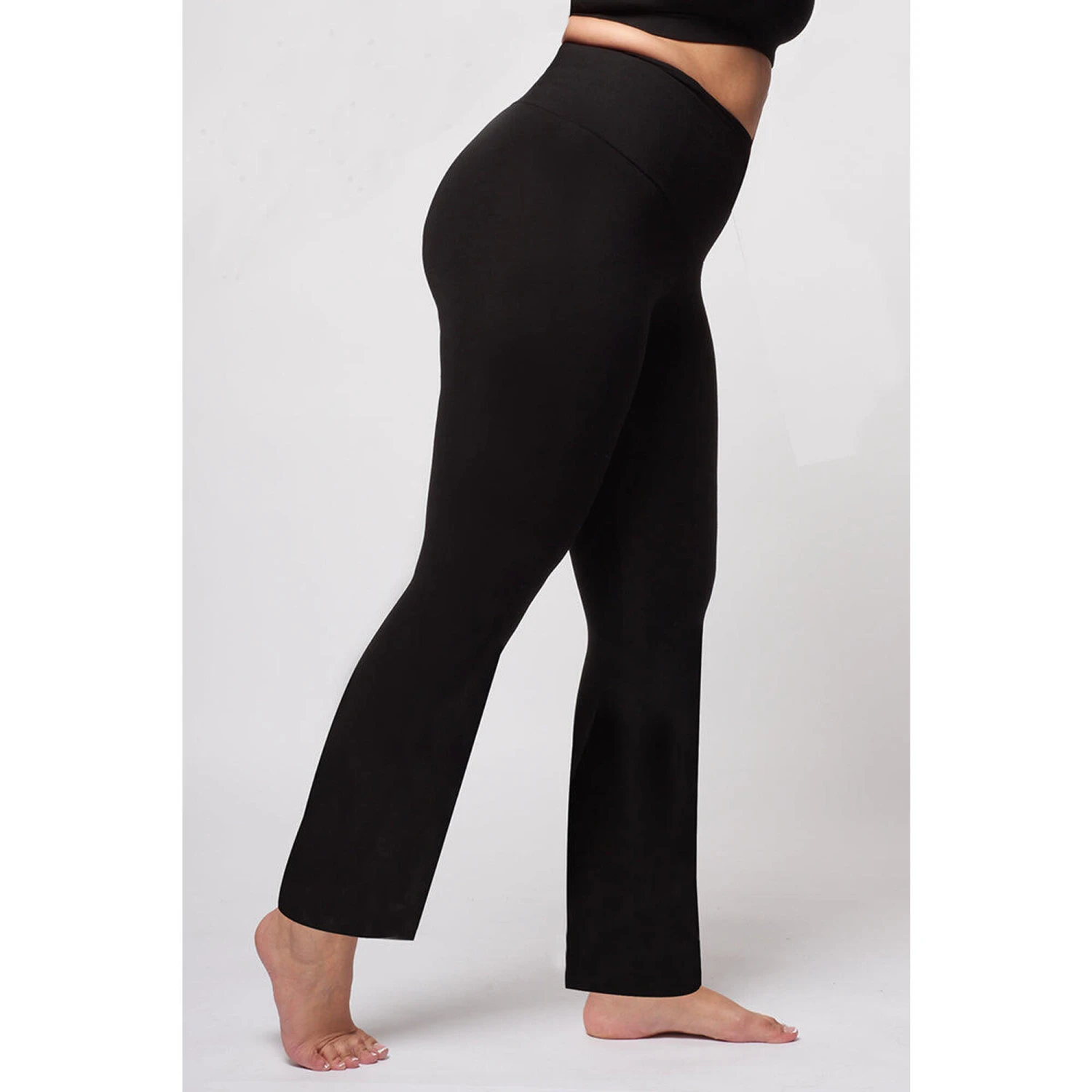 Extra Strong Compression Curve Bootcut With Tummy Control, Long Length, Black 3 Extra Strong Compression Curve Bootcut With Tummy Control, Long Length, Black