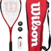 Wilson Squash Racket Set With Balls, Waterbottle & Carrycase -Sports Shop k44622f6faf7f01df94dfebe1b4f308bd