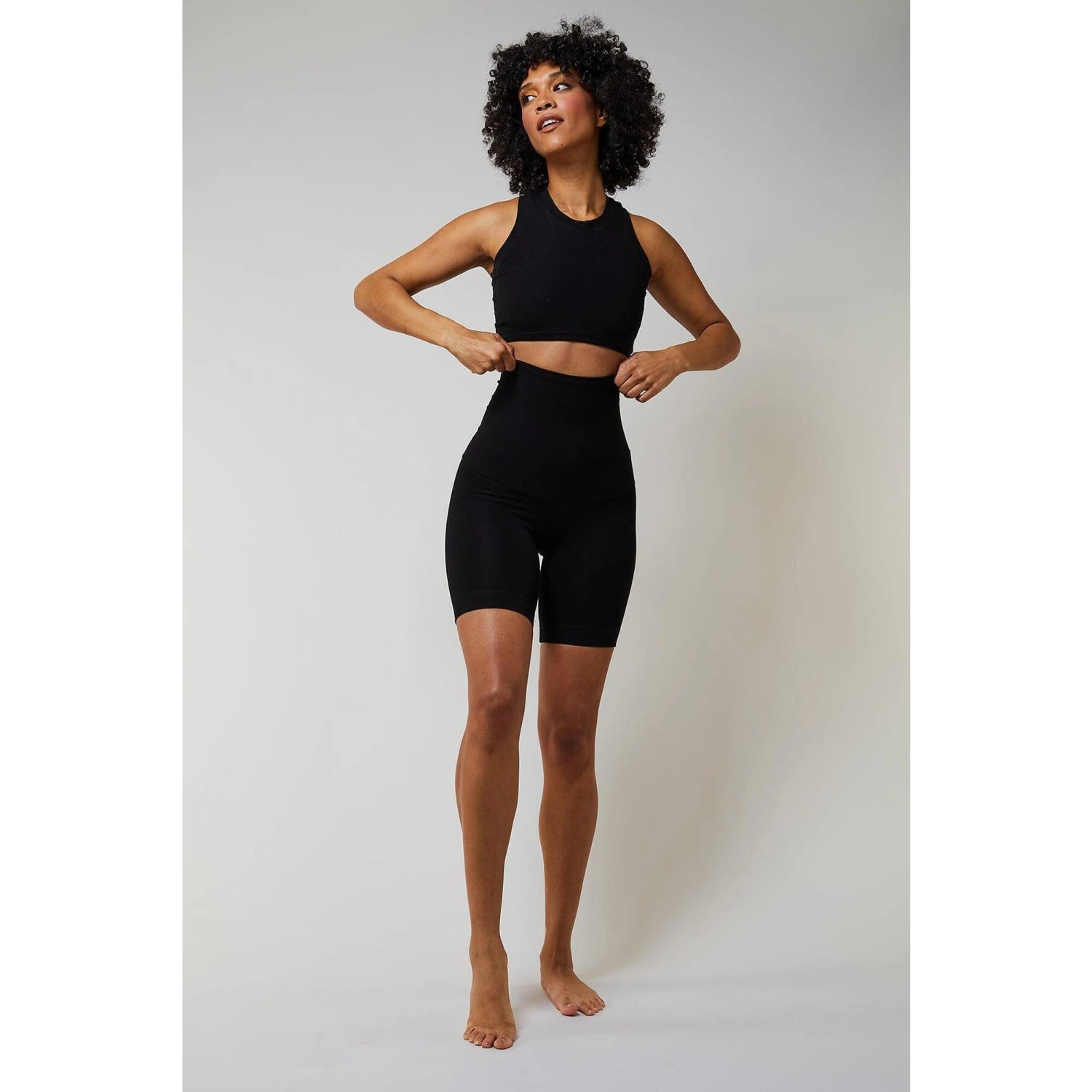 Extra Strong Compression Biker Shorts With High Waisted Tummy Control Black 3 Extra Strong Compression Biker Shorts With High Waisted Tummy Control Black