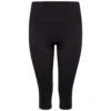 Dare 2b Womens/Ladies Influential Plain Recycled 3/4 Leggings (Black)