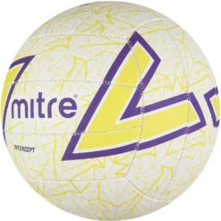 Mitre Intercept Netball (White/Yellow/Purple) -Sports Shop k56f7e87dc8514a667e16218ed80c5295