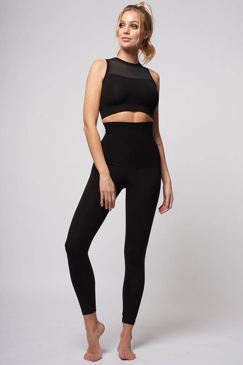 Extra Strong Compression Leggings With High Waisted Tummy Control Black 6 Extra Strong Compression Leggings With High Waisted Tummy Control Black - Image 4