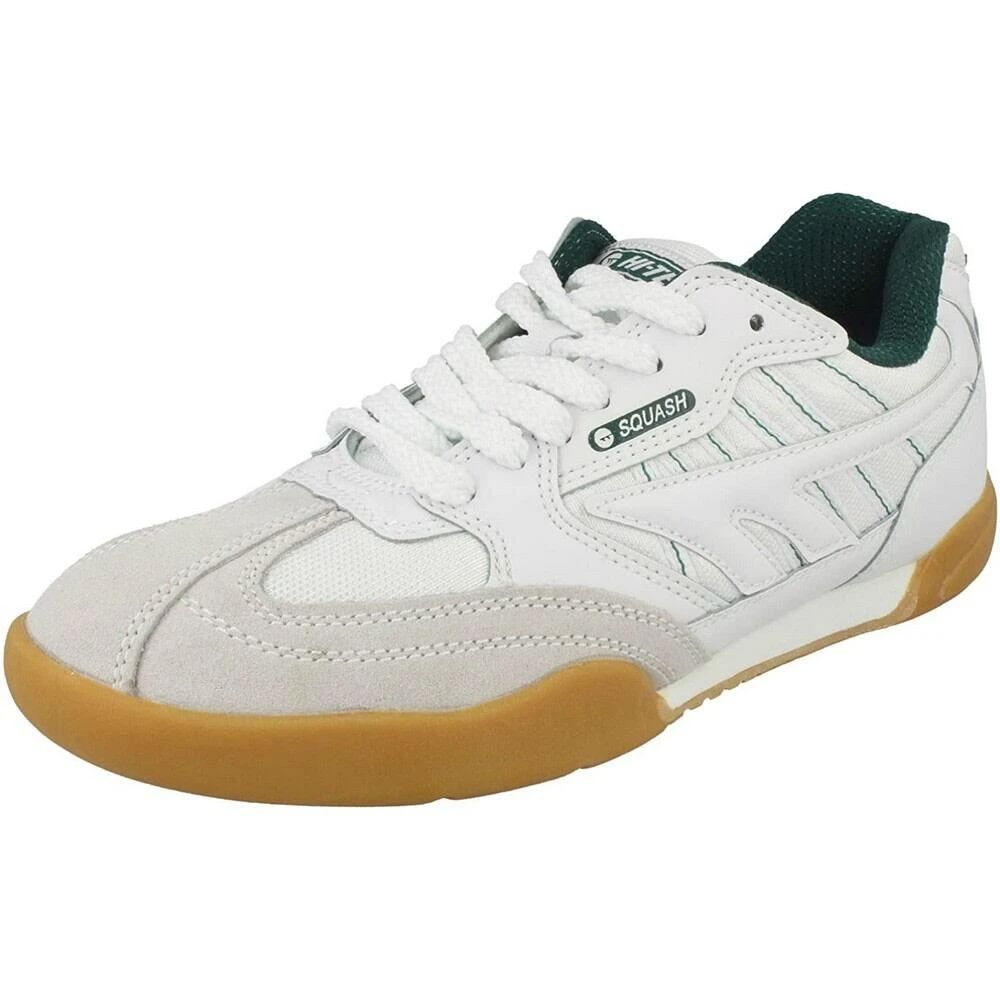 Hi-Tec Unisex Adult Suede Squash Trainers (White/Grey/Brown) 3 Hi-Tec Unisex Adult Suede Squash Trainers (White/Grey/Brown)