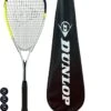 Dunlop Hyper Lite Pro Squash Racket, Inc Squash Balls & Full Protective Cover -Sports Shop k71d12e9c133718bff640aff9d028379a
