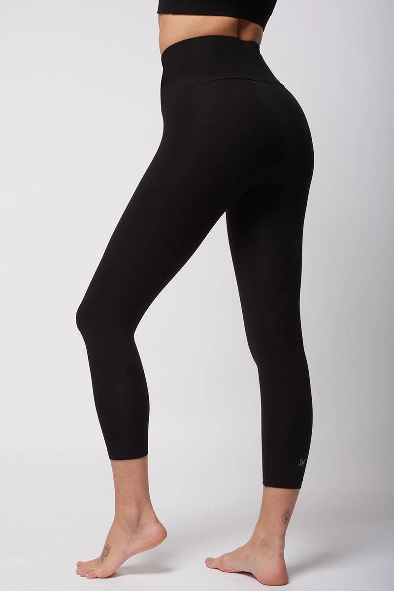 Extra Strong Compression Tummy Control Cropped Leggings Black 5 Extra Strong Compression Tummy Control Cropped Leggings Black - Image 3