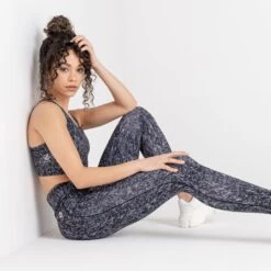 Dare 2b Womens/Ladies Influential Tight Lightweight Gym Leggings (Powder Pink Wave) -Sports Shop k7f7ceaf1ee0ac3008850f3180db21cd7