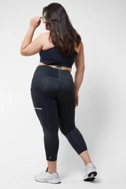 Reflective Side Pocket Leggings With Thermal Brushed Fabric Black -Sports Shop k81821047b466f7320b5f2cf43cddb95f