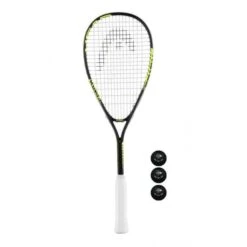 Head Speed Pro Squash Racket + 3 Squash Balls