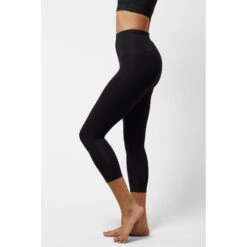 Lightweight Strong Compression Tummy Control Cropped Leggings Black