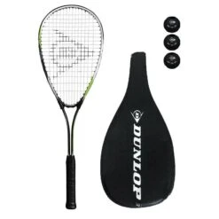 Dunlop Biotec Ti Squash Racket + Cover + 3 Balls
