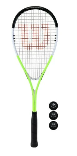Wilson Blade XP Squash Racket With Wilson Protective Cover & 3 Squash Balls