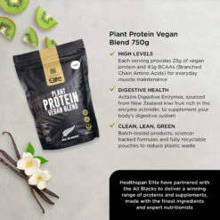 Healthspan Elite All Blacks Plant Protein Vegan Blend 750g Vanilla Vegan 10 Healthspan Elite All Blacks Plant Protein Vegan Blend 750g Vanilla Vegan -Sports Shop k943fb18ff9829ebdd3508c0cc3efe63b