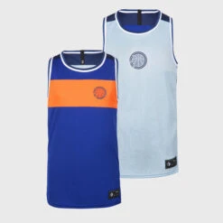 Kids' Reversible Sleeveless Basketball Jersey T500R -Sports Shop k9680cc748704bebe618b065c537f40d5