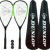 Dunlop Hypermax Ultimate Squash Racket Twin Set Inc Covers & 3 Squash Balls -Sports Shop k97dd3493c94ba0b2e6ea42b81785774a