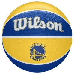 Wilson Size 7 Basketball NBA Team Tribute Warriors - Blue/Yellow