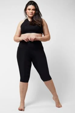 Extra Strong Compression Tummy Control Capri Black -Sports Shop k98cb87fddf8f773b5a06ceeab648ac36