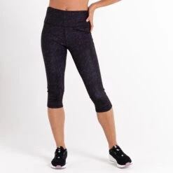 Dare 2b Womens/Ladies Influential Recycled Leaf Flow 3/4 Leggings (Black) 9 Dare 2b Womens/Ladies Influential Recycled Leaf Flow 3/4 Leggings (Black) -Sports Shop ka06119475f46d479a2d43c5b0243ae5a