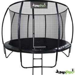 14ft JumpPRO™ Xcel Black Round Trampoline With Enclosure