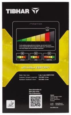 Tibhar Master Yellow Edition Table Tennis Bat (Flared) 11 Tibhar Master Yellow Edition Table Tennis Bat (Flared) -Sports Shop ka6f1ed70f6d8ef78a44b187d10f169cc