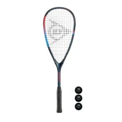 Dunlop Blaze Pro Squash Racket & 3 Squash Balls